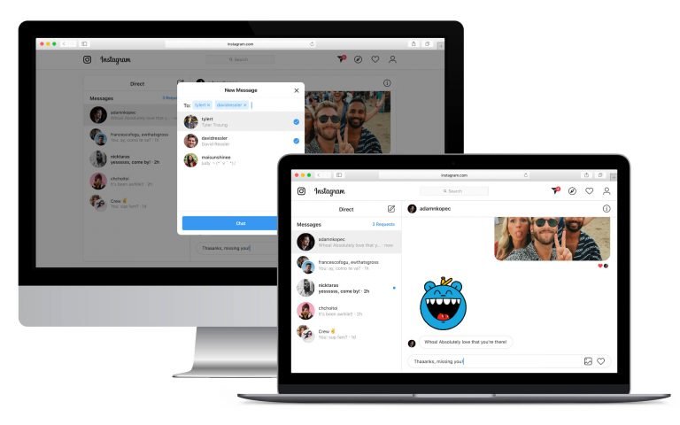 direct instagram da pc