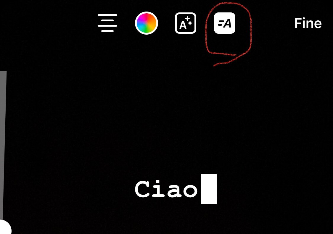 animazioni font Instagram