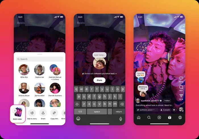 instagram rimuove note